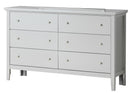 Primo 6-Drawers Dresser, Silver Champagne