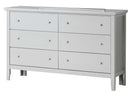 Primo 6-Drawers Dresser, Silver Champagne