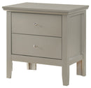 Primo 2-Drawers Nightstand, Silver Champagne