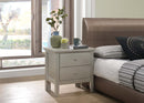 Primo 2-Drawers Nightstand, Silver Champagne