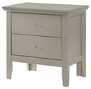 Primo 2-Drawers Nightstand, Silver Champagne