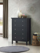 Primo 5-Drawers Chest, Black