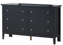 Primo 6-Drawers Dresser, Black