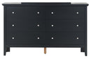 Primo 6-Drawers Dresser, Black