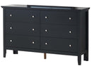 Primo 6-Drawers Dresser, Black