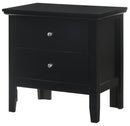 Primo 2-Drawers Nightstand, Black