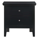 Primo 2-Drawers Nightstand, Black