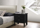 Primo 2-Drawers Nightstand, Black