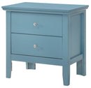 Primo 2-Drawers Nightstand, Teal