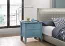 Primo 2-Drawers Nightstand, Teal