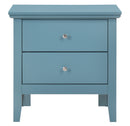 Primo 2-Drawers Nightstand, Teal