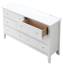 Primo 6-Drawers Dresser, White