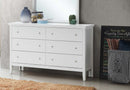 Primo 6-Drawers Dresser, White