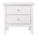 Primo 2-Drawers Nightstand, White