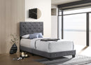 Suffolk Twin Box Spring Bed, Gray