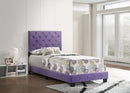 Suffolk Twin Box Spring Bed, Purple