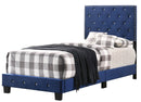 Suffolk Twin Box Spring Bed, Navy Blue