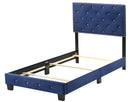 Suffolk Twin Box Spring Bed, Navy Blue