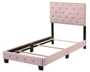 Suffolk Twin Box Spring Bed, Pink