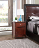 Izzy 1-Drawer Nightstand, Cherry