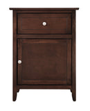 Izzy 1-Drawer Nightstand, Cappuccino