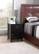 Izzy 1-Drawer Nightstand, Black