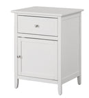 Izzy 1-Drawer Nightstand, White