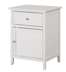 Izzy 1-Drawer Nightstand, White