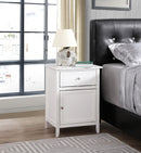 Izzy 1-Drawer Nightstand, White