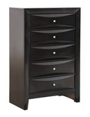 Marilla 5-Drawers Chest, Black