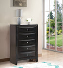 Marilla 5-Drawers Chest, Black