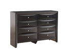 Marilla 8-Drawers Dresser, Black
