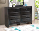 Marilla 8-Drawers Dresser, Black