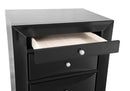 Marilla 3-Drawers Nightstand, Black