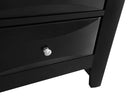 Marilla 3-Drawers Nightstand, Black