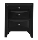 Marilla 3-Drawers Nightstand, Black