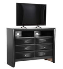 Marilla 6-Drawers Media Chest, Black