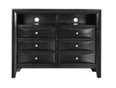 Marilla 6-Drawers Media Chest, Black