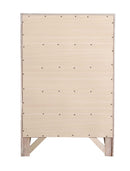 Marilla 5-Drawers Chest, Silver Champagne