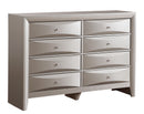 Marilla 8-Drawers Dresser, Silver Champagne