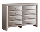 Marilla 8-Drawers Dresser, Silver Champagne