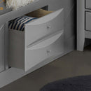 Marilla Full Storage Bed, Silver Champagne