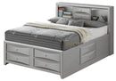 Marilla King Storage Bed, Silver Champagne