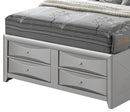 Marilla Queen Storage Bed, Silver Champagne