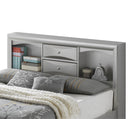 Marilla Queen Storage Bed, Silver Champagne