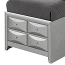 Marilla Twin Storage Bed, Silver Champagne