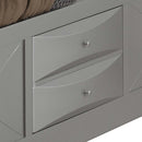 Marilla Twin Storage Bed, Silver Champagne