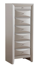 Marilla 6-Drawers Chest, Silver Champagne