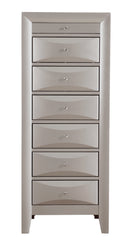 Marilla 6-Drawers Chest, Silver Champagne