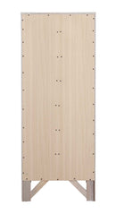 Marilla 6-Drawers Chest, Silver Champagne